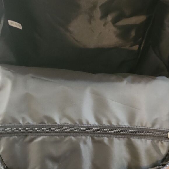 Gray Medium Backpack with Smooth Fabric and Classic Shape - Picture 10 of 11